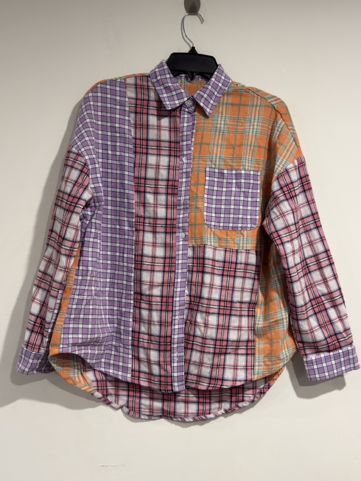 Better Be Women’s Patchwork Plaid Button-Down Shi… - image 3