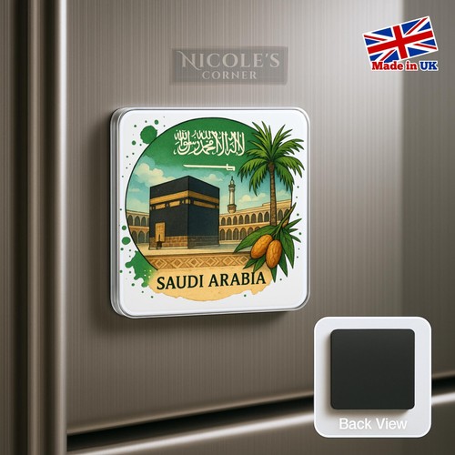 Saudi Arabia Fridge Magnet: Cute Handmade Travel Souvenir Gift - Foto 2 di 5