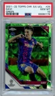 2021 Topps Chrome Sapphire UEFA Champions League Soccer Green Gavi #25 PSA 10