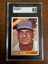 1966 O-Pee-Chee (OPC)  Bob Buhl #185 SGC 8 NM-MT