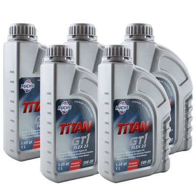 Fuchs 5 Liters Titan GT1 Flex 23 5W-30 Engine Oil 5 x 1L