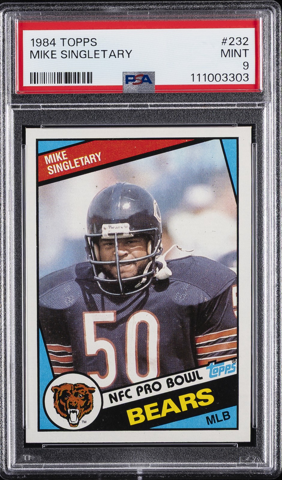 1984 TOPPS #232 MIKE SINGLETARY PSA 9