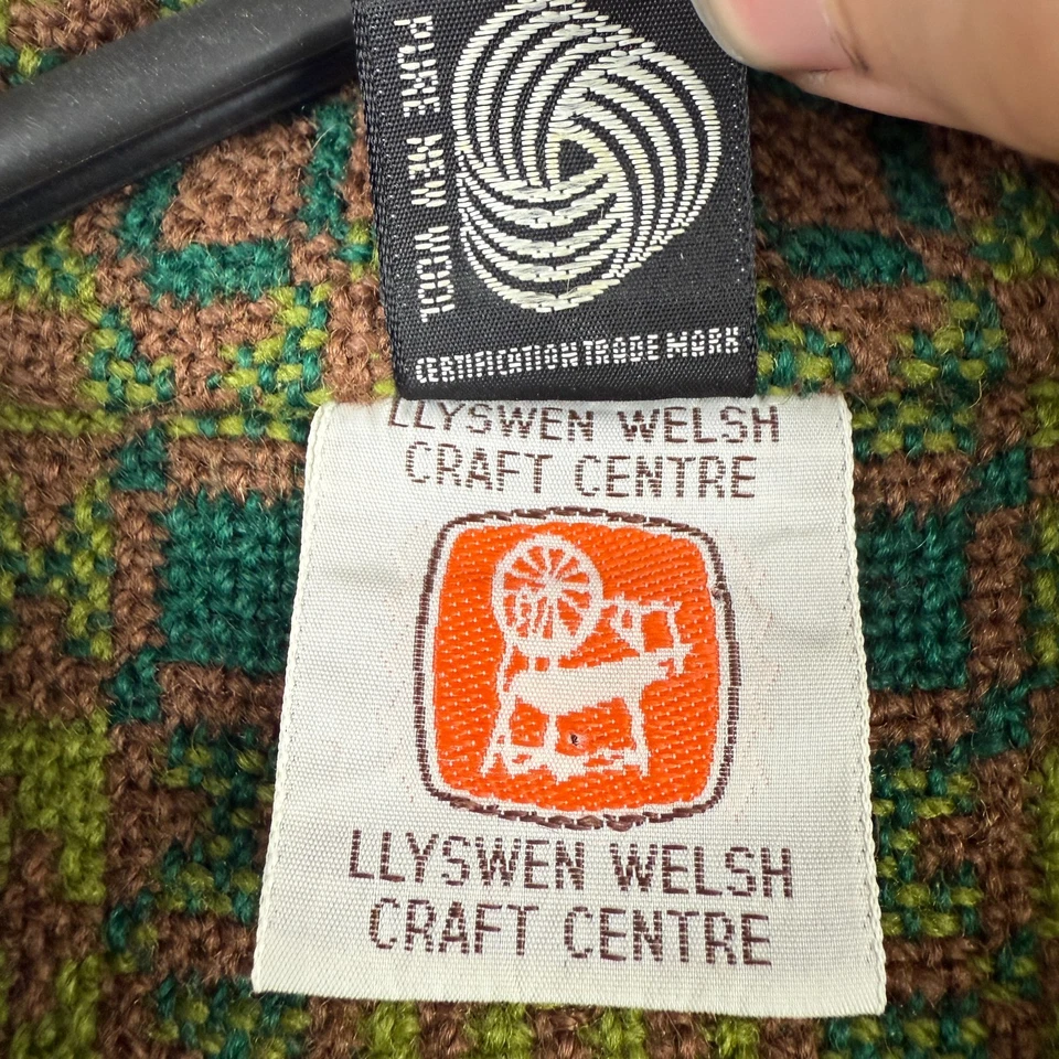 Vintage Llyswen Welsh Craft Centre Cape Jacket Womens Large Wool Woven In Wales - Image 4 of 4