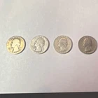 Washington Silver Quarters Lot 1942 1952 1957 1963 Circulated US Coins