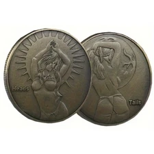 Sun & Moon Goddesses Heads Or Tails Challenge Coin Collectable Flip Game 1-pc