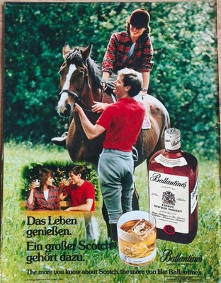 Ballantines Scotch Whisky Original-Werbung 1981 ''Leben genießen.''