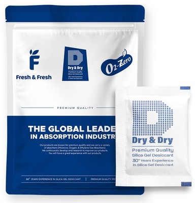 10 gram x 500 Packets  ''Dry & Dry'' Premium Silica Gel Packets - Reusable Fabric