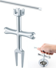 4 Sided Drain Strainer Wrench with Sliding Handle for Bath/Shower Sink Tool for