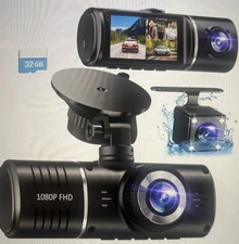 Dash Cam Front and Rear Inside 3 Channel Dash Camera for Cars, 1080P Triple Dash