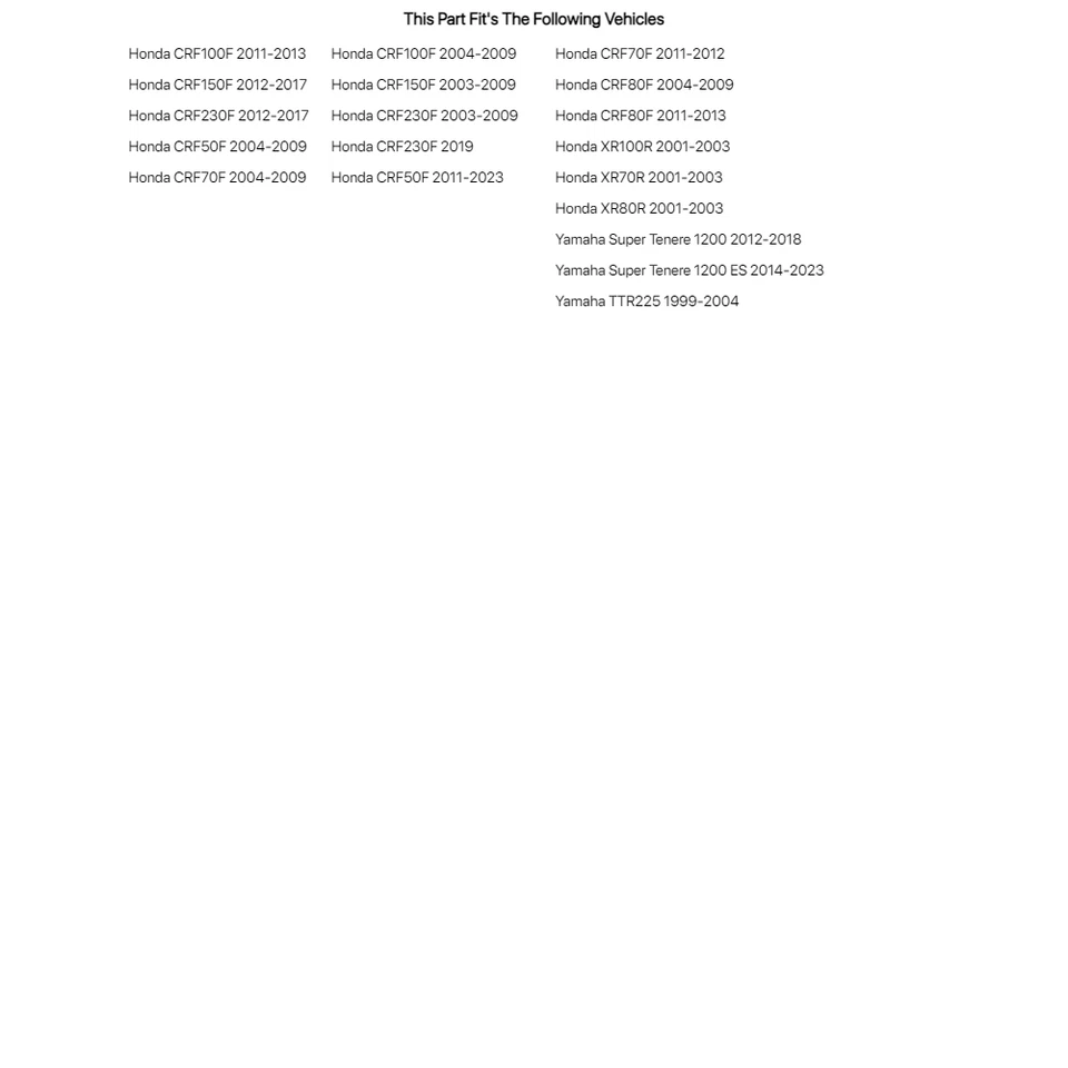 Fastway Air Ext Motorcycle Foot Pegs Kit Orange For HONDA XR70R 2001-2003 - Image 2 of 2