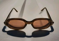 VTG USS Eyeglasses RO4820 Brown Amber Sunglasses 4 1/2 - 5 3/4 Frames Only