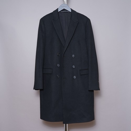 ALL SAINTS Coat Mens UK38 EU48 Black Wool Overcoat Mac Celebrity MC047P Hilt - Picture 4 of 22