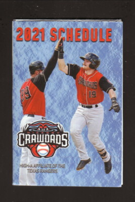 Hickory Crawdads--2021 Pocket Schedule--Frye Regional Medical Center--Rangers