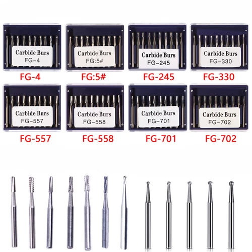 Dental Round Tungsten Carbide Steel Bur 19mm For High Speed Handpiece - Picture 1 of 140