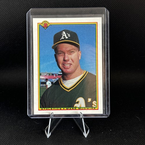 #454 Mark McGwire 1990 Bowman MLB Baseball Base Card Oakland Athletics A's