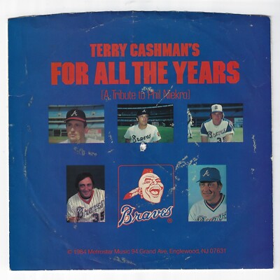 Jim Dandy Pet Food Phil Niekro 45 rpm record Terry Cashman Braves Talkin Baseba