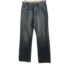 Lee Dungarees Jeans Youth Boys 14R Blue Medium Wash Straight Leg
