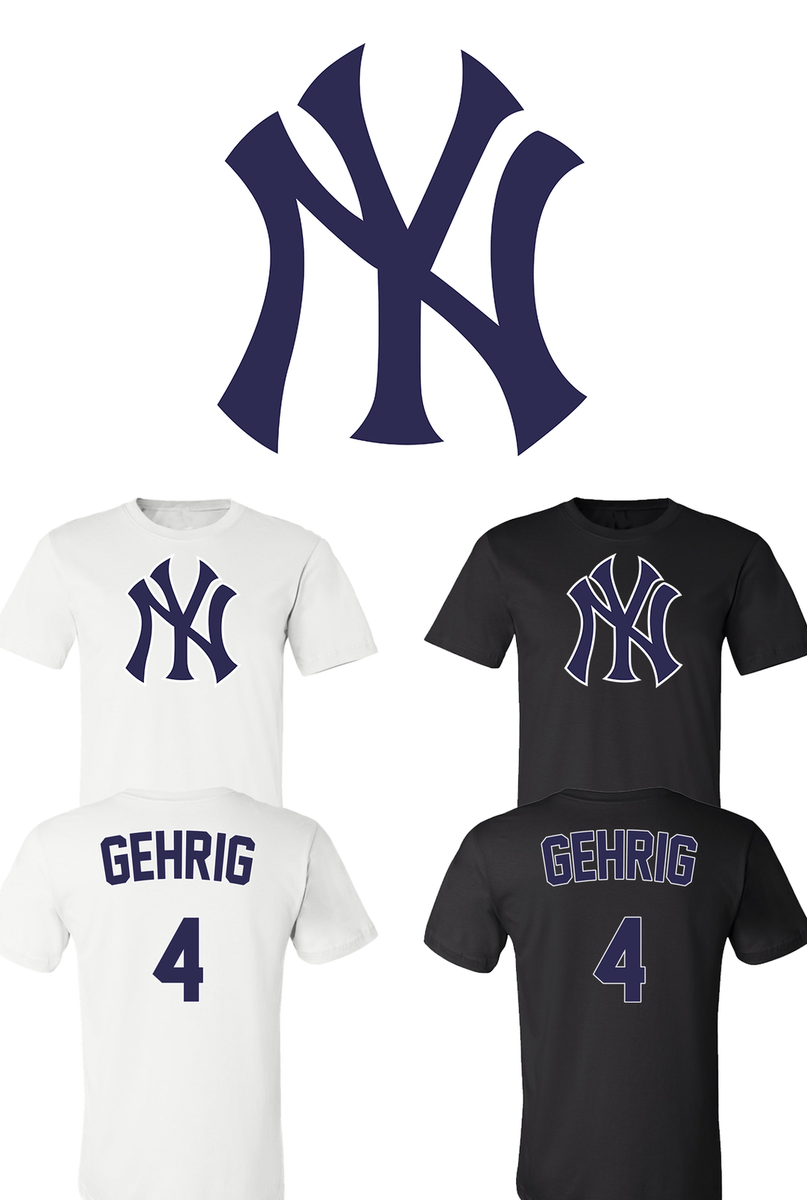 New York Yankees Gehrig 4 ユニフォーム Lou Gehrig #4 New York Yankees Player shirt Adult & Youth Y