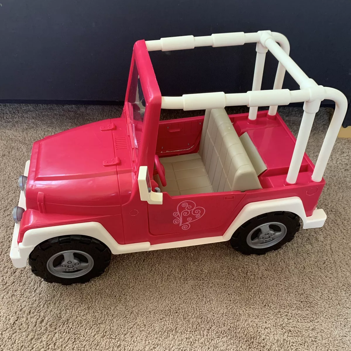 Our Generation Pink White Jeep Vehicle Fits Girl 18” Doll | eBay