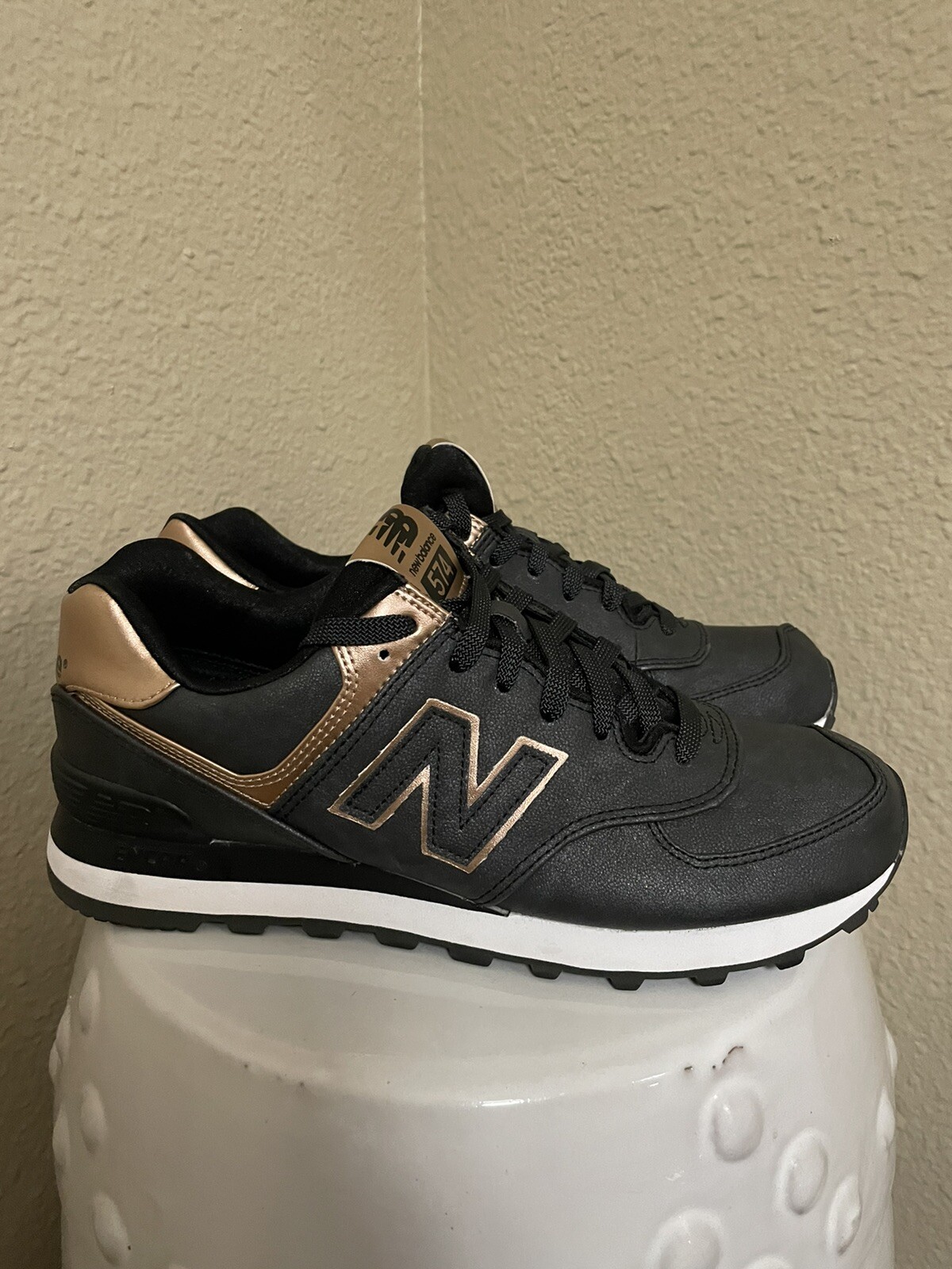 new balance 574 black rose gold