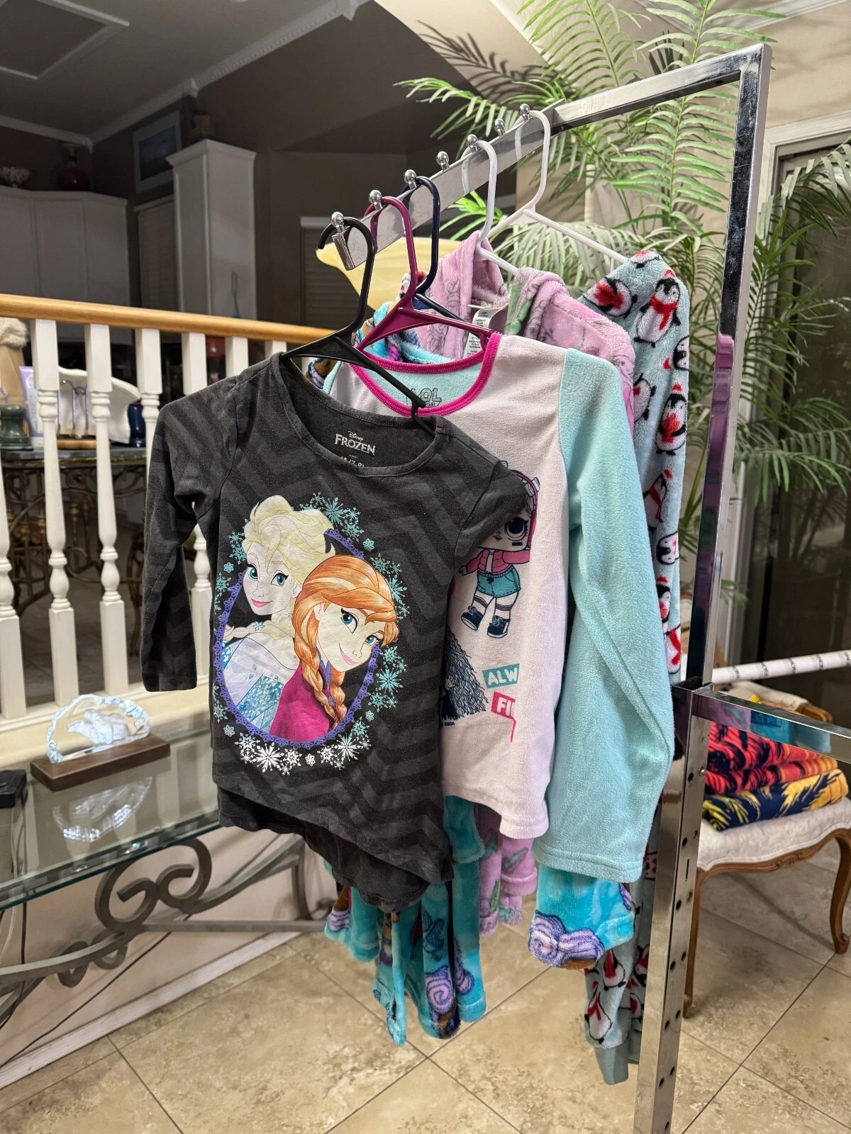 LOT OF 5 CHILD CLOTHING SZ 7-10, DISNEY, LOL SURPRISE, & SECRET TREASURES w/ship