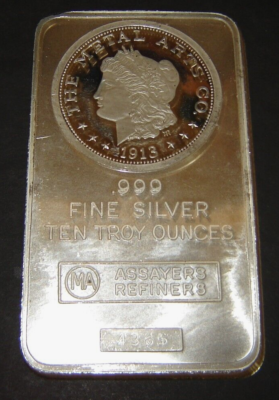 The Metal Arts Co. (1913) Dated Morgan Dollar 10 Troy Oz .999 Fine