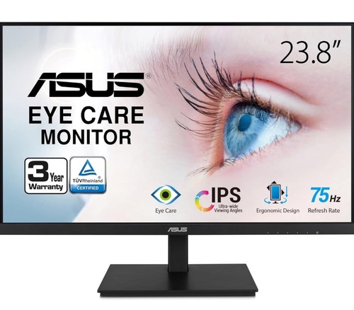 ASUS 23.8”1080P Monitor(VA24DQSB)-Full HD,IPS,75Hz,Speakers Adaptive-Sync Low