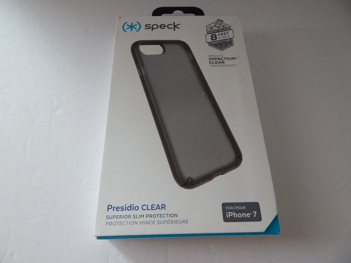 Speck Products Presidio Clear Case for iPhone SE/8 iPhone Onyx Black  Clear New