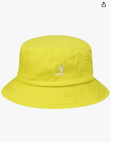 Kangol Unisex K4224HT Yellow Washed Bucket Beret Hat £120 Authentic