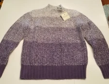 White Stag Sweater Womens Angora blend  Ombre Purple Med 8/10 New With tags
