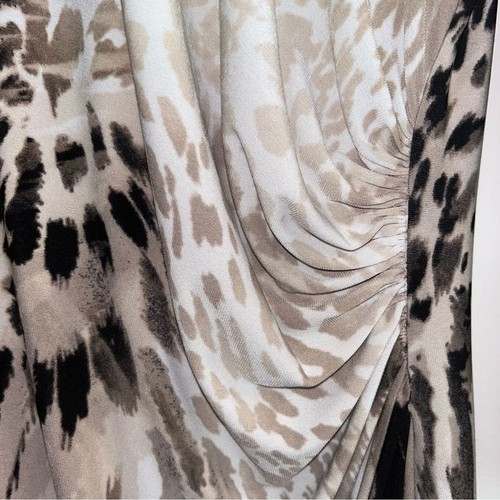 Chicos animal print side ruched dress women M - Picture 6 of 12