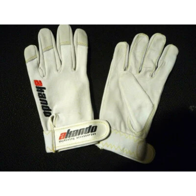 Gants AKANDO blancs cuir souple et résistant taille XXXS (17,5 x 8 cm) - Photo 1/3