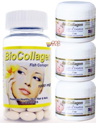 4 Bio Collagen Elastin 1000 mg Softgels Anti-Wrinkle Cream Antioxidant Pills 