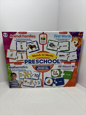 The Learning Journey Match It Mania PRESCHOOL  Age 4-6 Years Flash Card Sets