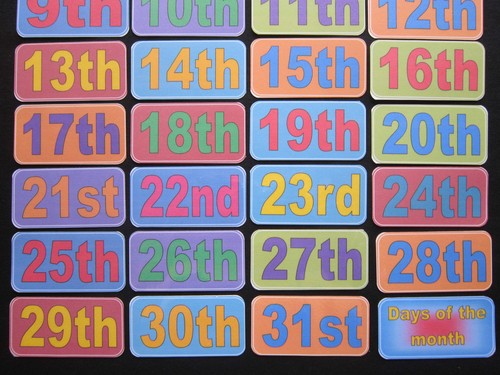 DATES IN THE MONTH - Calenders - Autism Dementia Visual Aid PECS SEN Alzheimers - Picture 35 of 40