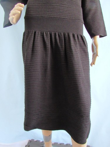 NWT JESSICA SIMPSON Size 1X Black Knit & Lace 3/4 Sleeve Midi Sweater Dress - Picture 3 of 10