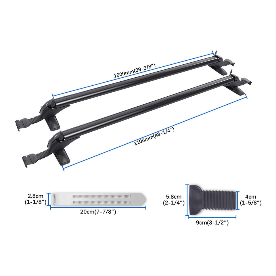 For LEXUS GS350 IS350 ES350 Top Roof Rack Cross Bar 43.3" Luggage Carrier Lock - Image 3 of 4