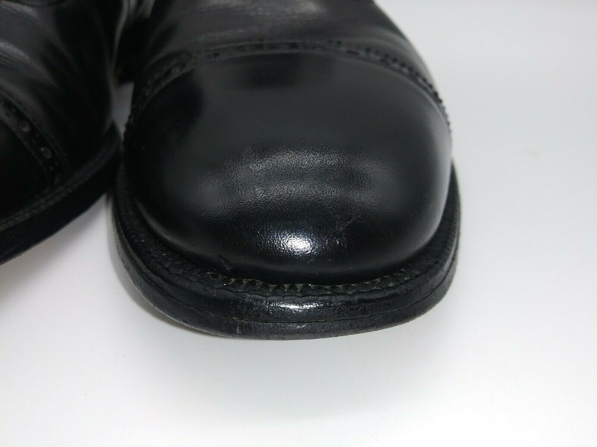 Gieves Hawkes Black Calf Leather Brogue Cap Toe Oxford Dress  display picture 2