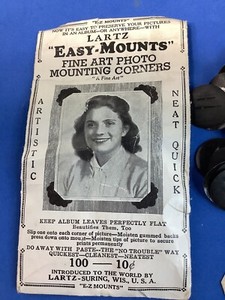 Vintage Photo Mounts Lartz Easy-Mounts Nuage Album Scrapbook 3 Used Packets Pack