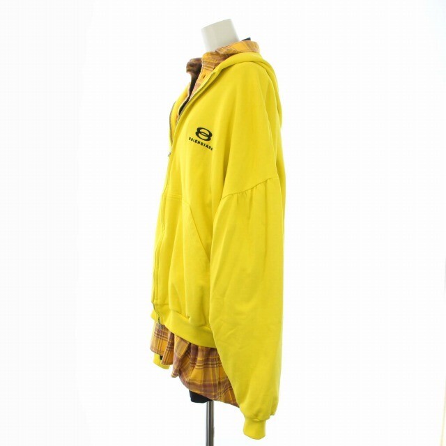 BALENCIAGA Unity Sports Icon Layered Hoodie Oversized Zip-up L