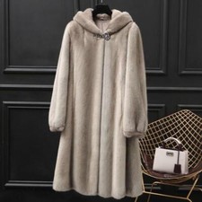 Womens Elegant Winter Warm Hooded Long Sleeve Large Medium Length Coats Plus Sz