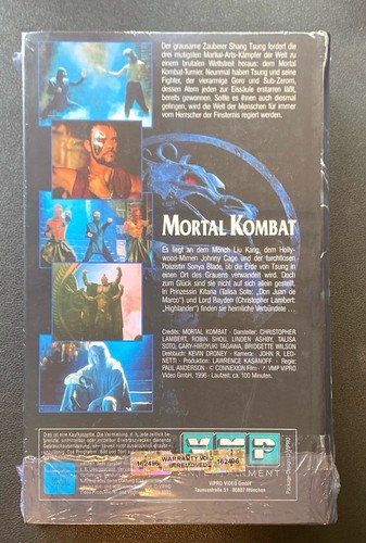 Mortal Kombat FSK16 1995 100Min. VMP Hardcover Kult rar VHS - Bild 3 von 7