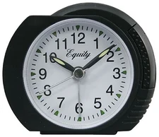 27001 Equity by La Crosse Battery Powered Analog Quartz Alarm Clock - Black