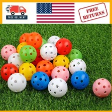 24 Pack of 42mm Practice Golf Balls - Colorful Durable Plastic Training Aid
