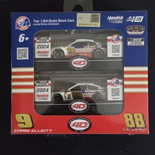 2024 CHASE ELLIOTT DALE EARNHARDT JR 2 CAR SET HMS 40TH DARLINGTON 1/64 CARS