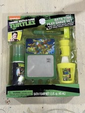 NICKELODEON TEENAGE MUTANT NINJA TURTLES BATH TIME PLAY SHAVE SET NIB