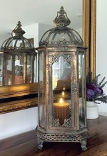 Lanterna stile liberty luce vento vetro metallo casa di campagna lanterna 60 cm stile antico decorazione