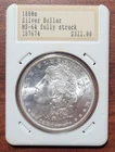 1880-S Morgan Silver Dollar Vintage Hannes Tulving Holder V. Choice BU UNC Slab