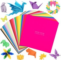 Origami Papier 300 Blatt, 30 Vivo-Farben 20X20Cm 80Gsm Buntes Papier Zweiseitig