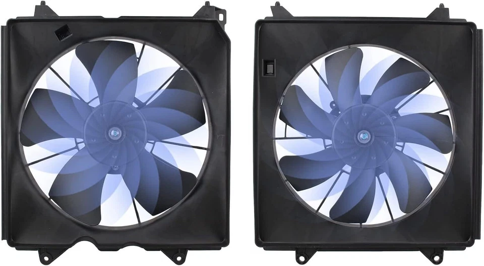 2PCS AC Condenser Radiator Cooling Motor Fan For 2013-2017 Honda Accord Touring - Image 2 of 4